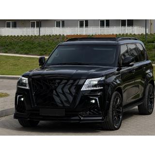 Рейлінги чорні (Алюміній) Nissan Patrol Y62 2010-2024 рр. фото 2