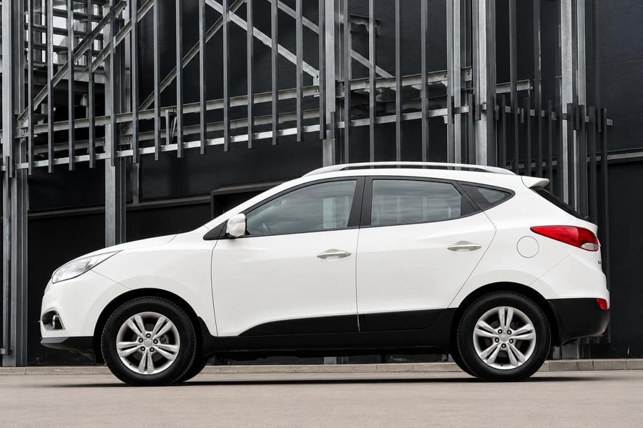 Hyundai IX-35 2010-2015 рр. Рейлінги сірі OEM (ABS-пластик, установка на клей) Фото 1