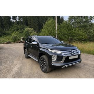 Інтегровані рейлінги чорні OEM (2019-, Алюміній) Mitsubishi Pajero Sport 2015- рр. фото 1