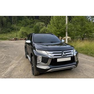 Інтегровані рейлінги чорні OEM (2019-, Алюміній) Mitsubishi Pajero Sport 2015- рр. фото 2