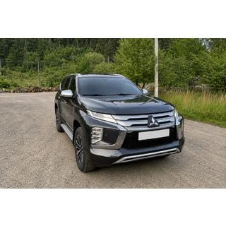 Інтегровані рейлінги сірі OEM (2019-, Алюміній) Mitsubishi Pajero Sport 2015- рр. фото 1