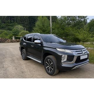 Інтегровані рейлінги сірі OEM (2019-, Алюміній) Mitsubishi Pajero Sport 2015- рр. фото 2