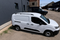 Citroen Berlingo/Multispace 2018- рр. Рейлінги чорні (турецький дизайн) Стандартна, Пластикові ніжки фото 1
