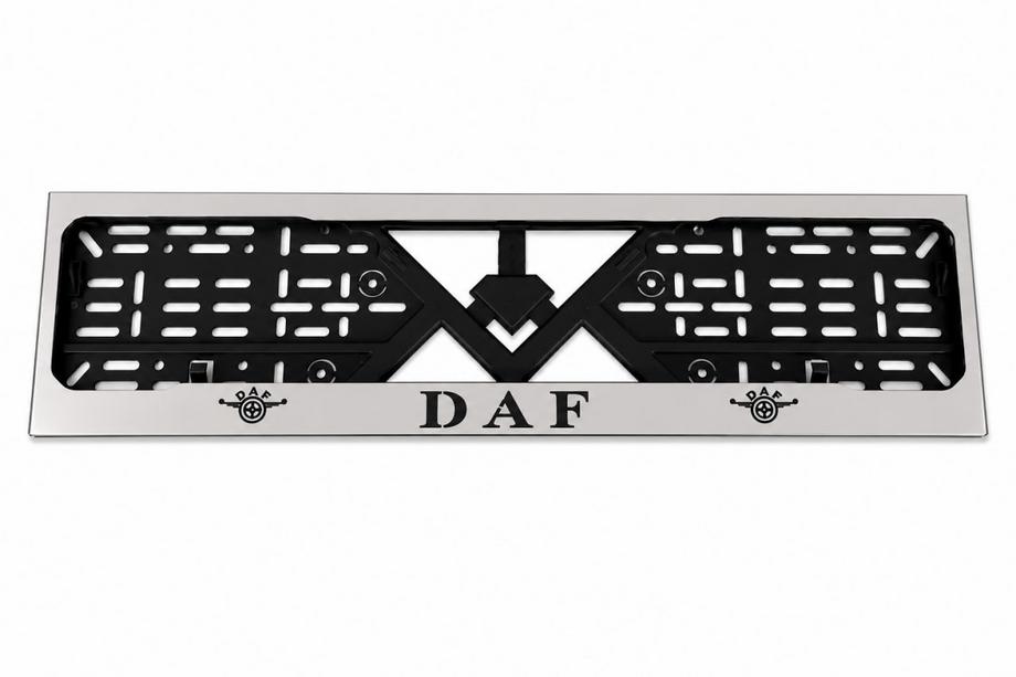 DAF Рамка під номер хром (1 шт, нержавіюча сталь) Image