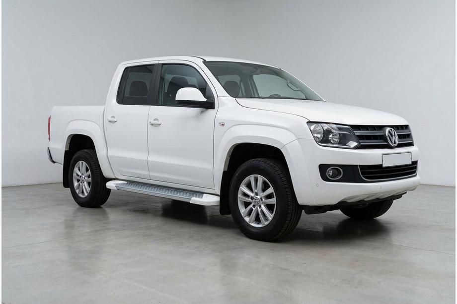 Volkswagen Amarok 2010-2022 рр. Бокові пороги Allmond White (2 шт., Алюміній) Фото 1