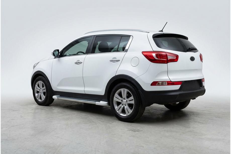 Kia Sportage 2010-2015 рр. Бокові пороги Allmond White (2 шт., Алюміній) Фото 1