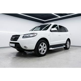 Бокові пороги Allmond White (2 шт., Алюміній) Hyundai Santa Fe 2 2006-2012 рр. фото 1