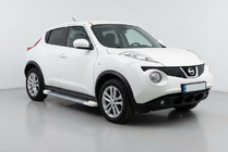 Nissan Juke 2010-2019 рр. Бокові пороги Allmond White (2 шт., Алюміній) фото 1