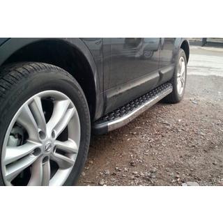 Бокові пороги BlackLine (2 шт, алюміній) Nissan Qashqai 2007-2010 рр. фото 2