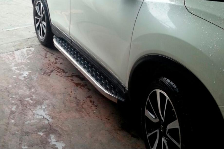 Nissan Qashqai 2014-2021 рр. Бокові пороги BlackLine (2 шт, алюміній) Фото 1