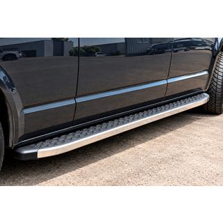 Бокові пороги BlackLine (2 шт, алюміній) Volkswagen T5 Transporter 2003-2010 рр. фото 1