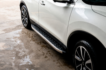 Nissan X-trail T32/Rogue 2014-2021 рр. Бокові пороги BlackLine (2 шт, алюміній) фото 1