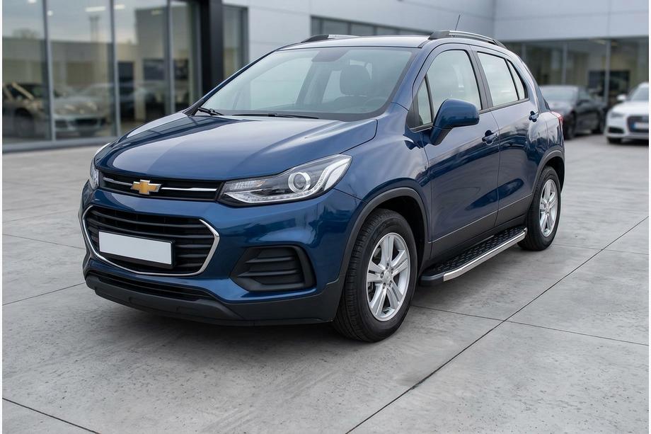 Chevrolet Trax 2012-2023 рр. Бокові пороги BlackLine (2 шт, алюміній) Image