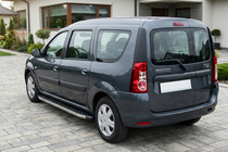 Dacia Logan MCV 2004-2014 рр. Бокові пороги BlackLine (2 шт, алюміній) фото 3