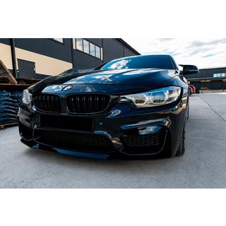 Передня Lip накладка CS-Style (для M4, чорний глянець) BMW 4 серія F32/F33/F36 2012-2020 рр. фото 1