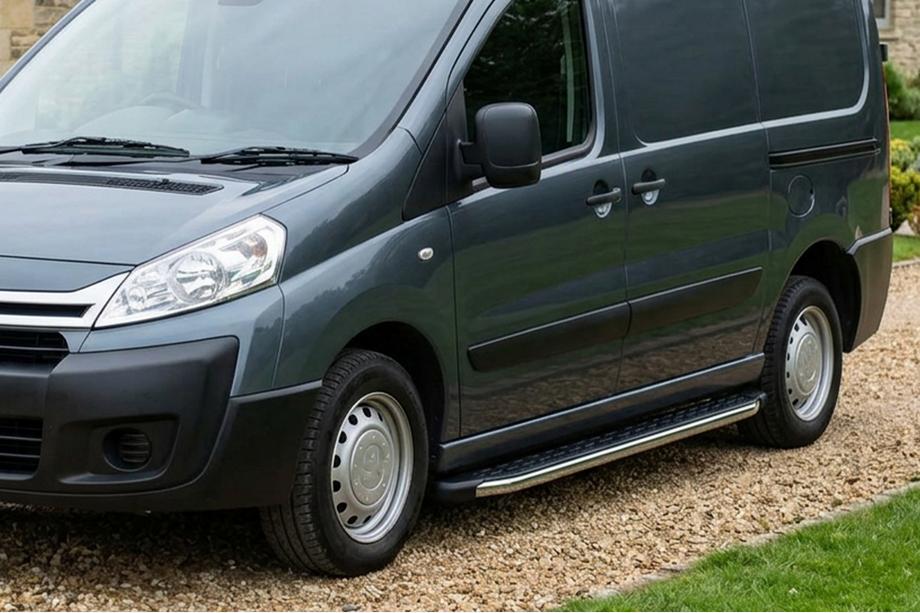 Citroen Jumpy 2007-2017 рр. Бокові пороги BlackLine (2 шт, алюміній) Image