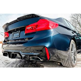 Дифузор заднього бампера CS-Style (для M-Sport/M5 F90, ABS) фото 2
