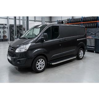 Бокові пороги BlackLine (2 шт, алюміній) Ford Custom 2013-2022 рр. фото 1
