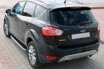 Ford Kuga/Escape 2013-2019 рр. Бокові пороги BlackLine (2шт, алюміній) фото 1