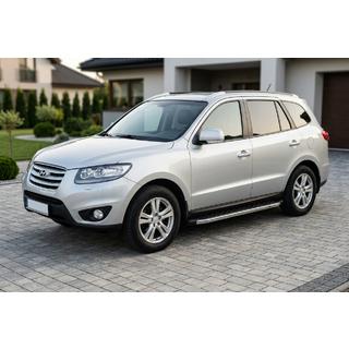 Бокові пороги BlackLine (2 шт, алюміній) Hyundai Santa Fe 2 2006-2012 рр. фото 1