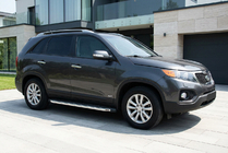 Kia Sorento II XM 2009-2014 рр. Бокові пороги BlackLine (2 шт, алюміній) фото 1