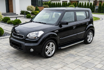 Kia Soul I 2008-2013 рр. Бокові пороги BlackLine (2 шт, алюміній) фото 1