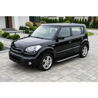 Бокові пороги BlackLine (2 шт, алюміній) Kia Soul I 2008-2013 рр. фото 1
