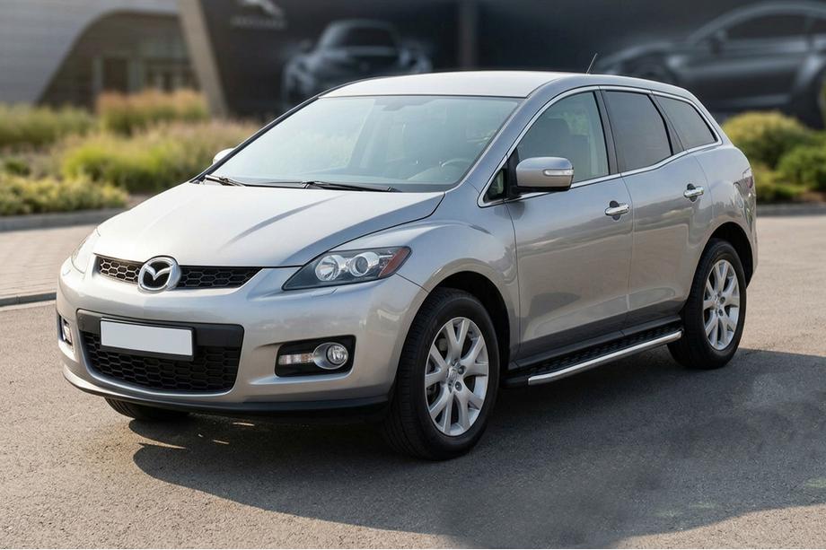Mazda CX-7 2006-2012 рр. Бокові пороги BlackLine (2 шт, алюміній) Image
