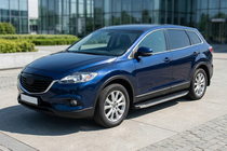 Mazda CX-9 2007-2016 рр. Бокові пороги BlackLine (2 шт, алюміній) фото 1