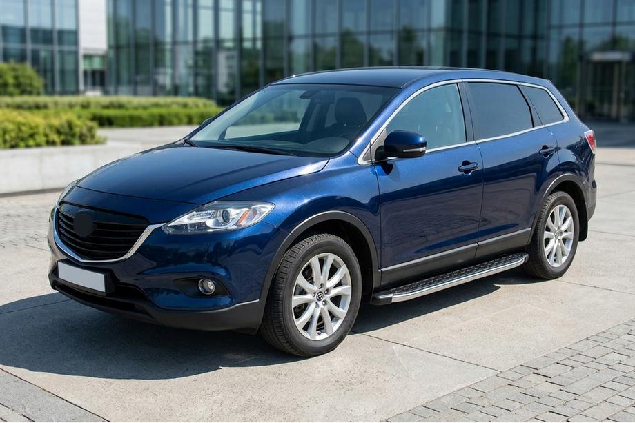 Mazda CX-9 2007-2016 рр. Бокові пороги BlackLine (2 шт, алюміній) Image