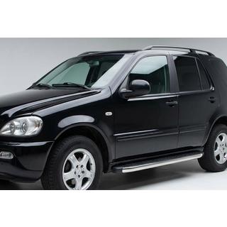 Бокові пороги BlackLine (2 шт, алюміній) Mercedes ML W163 1997-2005 рр. фото 1