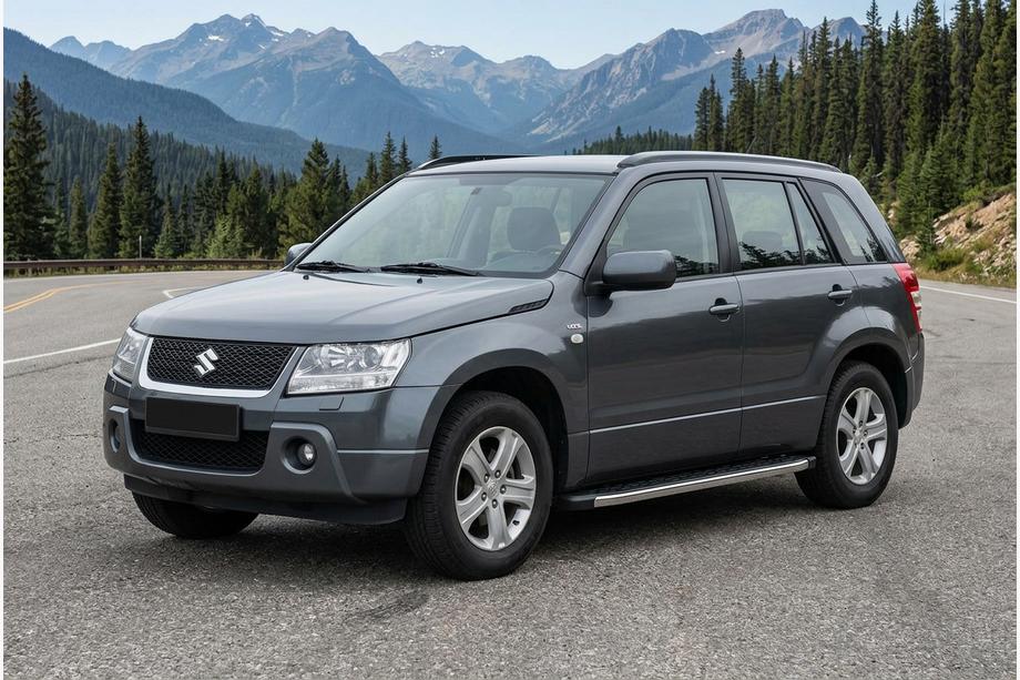 Suzuki Grand Vitara 2005-2017 рр. Бокові пороги BlackLine (2 шт, алюміній) Фото 1