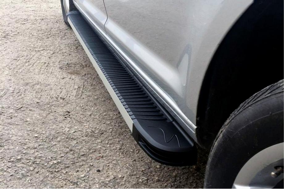 Volkswagen Caddy 2004-2010 рр. Бокові пороги MAYA (2 шт., алюм.) Image