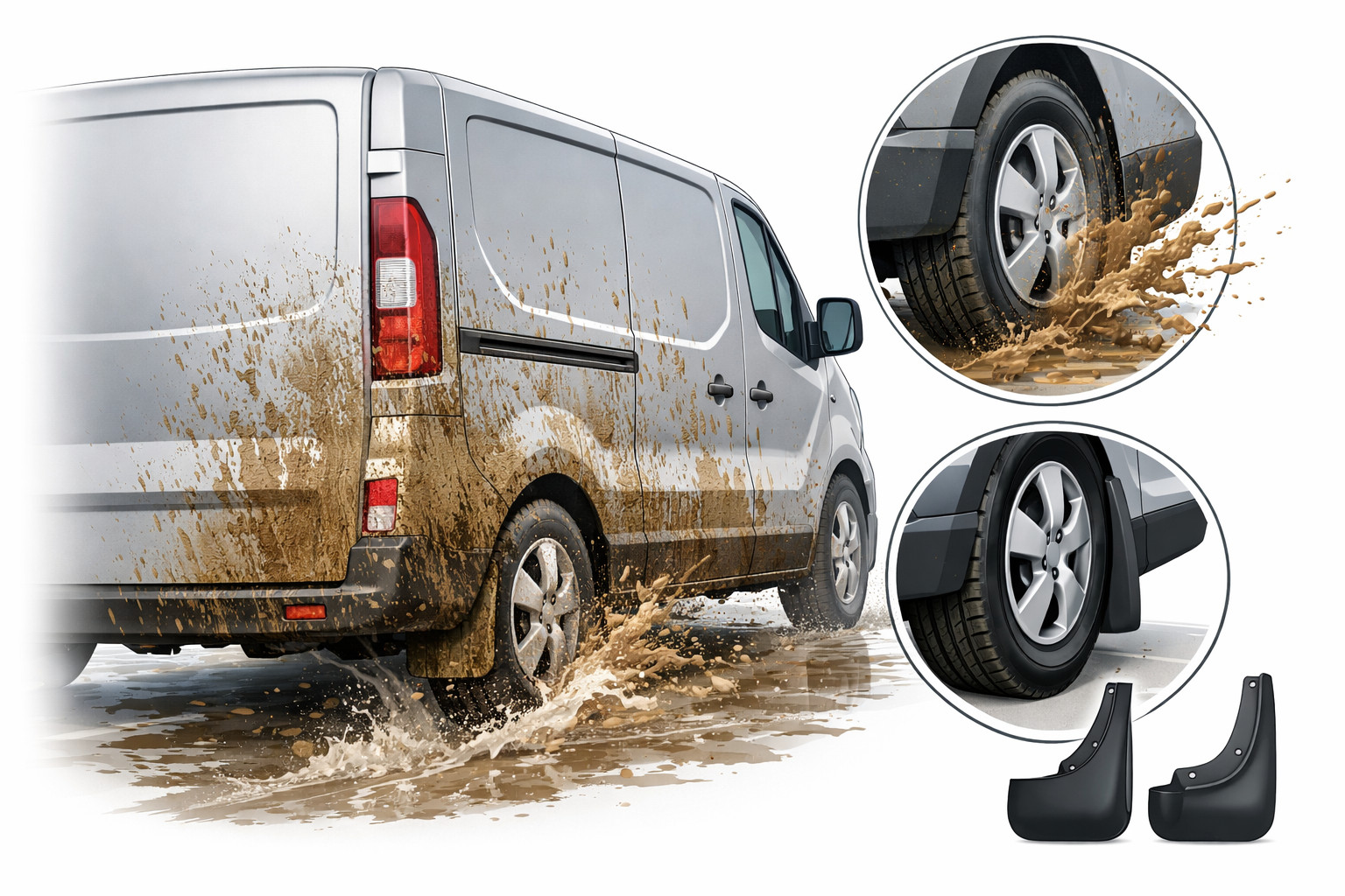 Чому Renault Trafic після дощу весь у бруді і які бризковики ставити.
