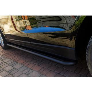 Бокові пороги Premium Black(2шт., нерж.) Audi Q5 2008-2017 рр. фото 1