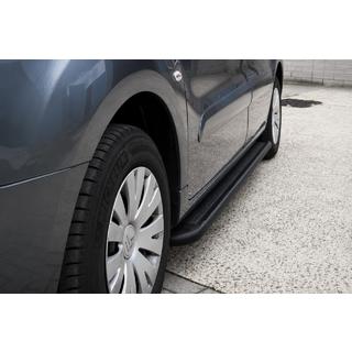 Бокові пороги Premium Black (2 шт., нерж.) Citroen Berlingo 1996-2008 рр. фото 1
