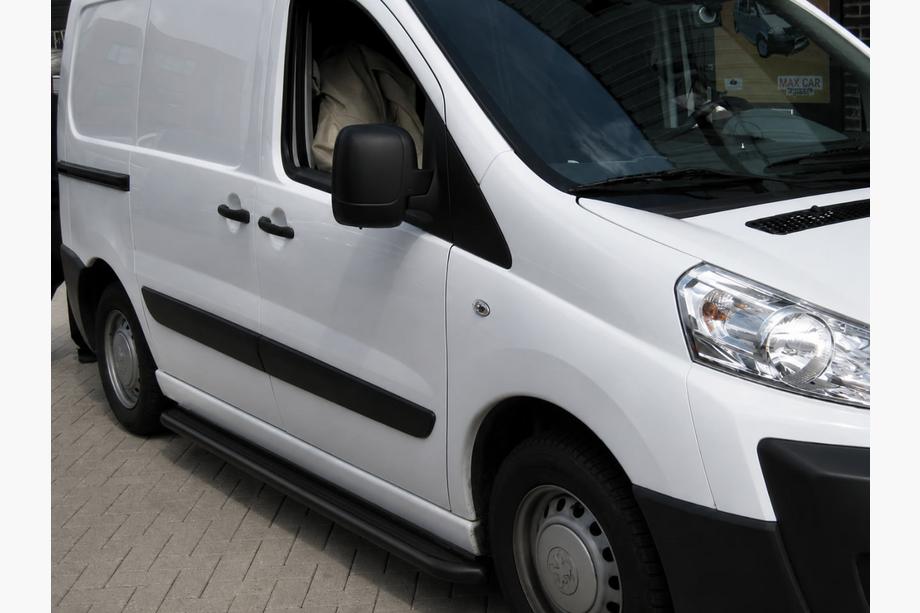 Citroen Nemo 2007-2017 рр. Бокові пороги Premium Black (2шт., нерж.) Фото 1