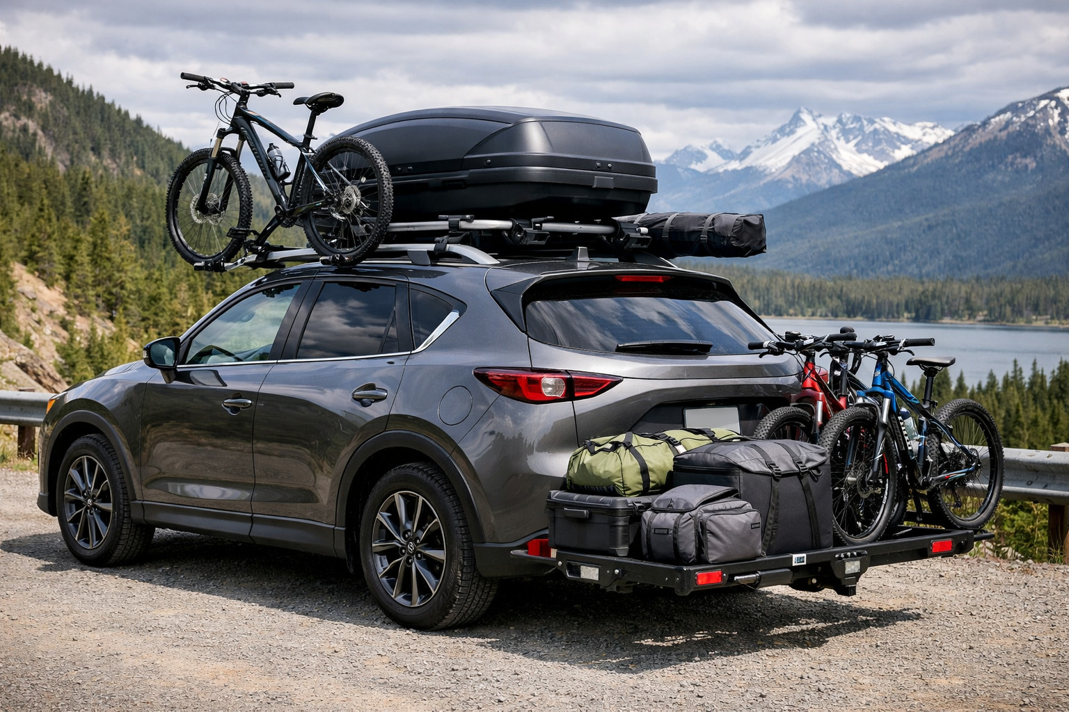 Що поставити на Mazda CX-5 2017+ для подорожей і багажу на дах