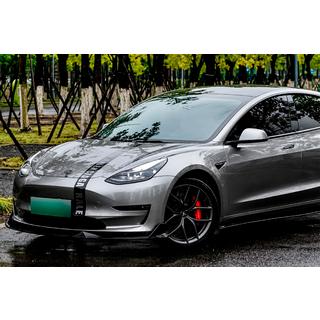 Накладка на передній бампер Lip Turbo (для 2017-2023) Tesla Model 3 2017- рр. фото 3