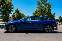Tesla Model 3 2017- рр. Накладка на передній бампер Lip Fast (для 2017-2023) фото 9