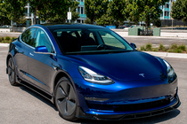 Tesla Model 3 2017- рр. Накладка на передній бампер Lip Fast (для 2017-2023) фото 5