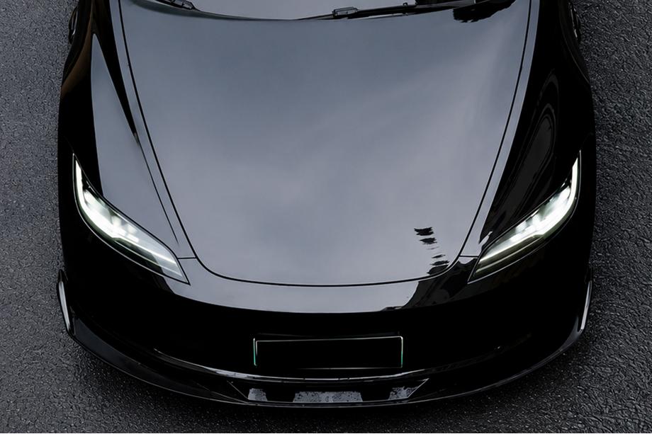 Tesla Model 3 2017- рр. Накладка на передній Lip Turbo (для 2024+) Фото 1