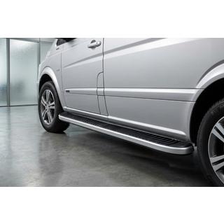 Бокові пороги Tayga Grey (2 шт., алюм.) Mercedes Viano 2004-2014 рр.