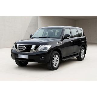 Бокові пороги Tayga Black (2 шт., алюміній) Nissan Armada 2016-2024 рр. фото 1
