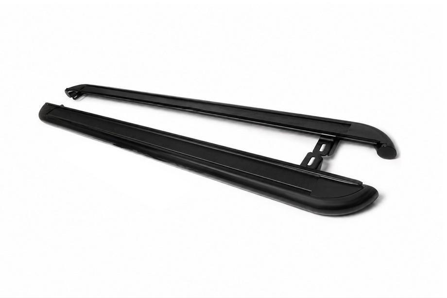 Ford Galaxy 1995-2006 рр. Бокові пороги Premium (2 шт., нерж) Black 60 мм Фото 2