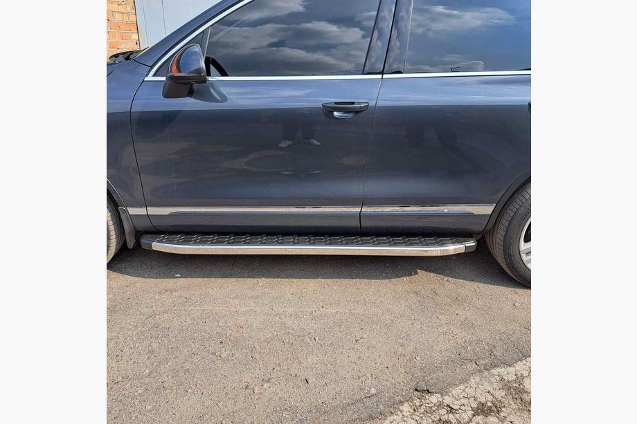Volkswagen Touareg 2010-2018 рр. Бокові пороги BlackLine (2 шт, алюміній) Фото 10