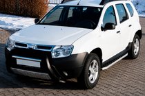 Dacia Duster 2008-2018 рр. Бокові пороги BlackLine (2 шт, алюміній) фото 1