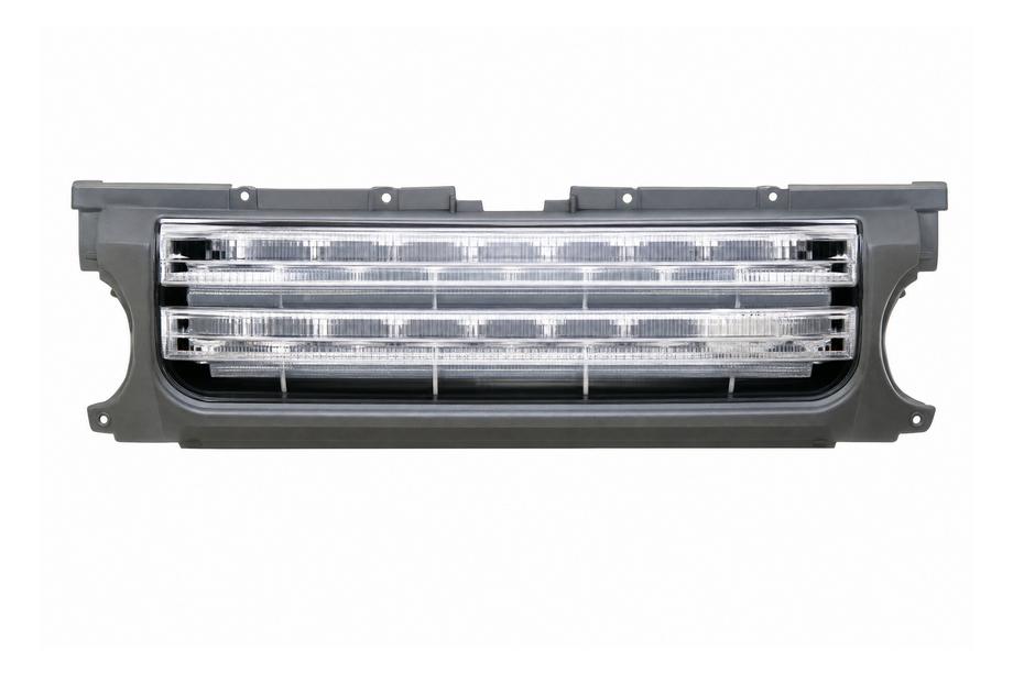 Land Rover Discovery III 2004-2009 рр. Решітка радіатора сіра рамка/срібляста сітка Фото 1
