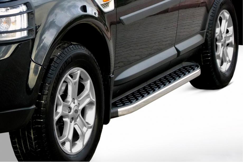 Range Rover III L322 2002-2012 рр. Бокові пороги BlackLine (2 шт, алюміній) Image
