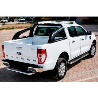 Бокові пороги BlackLine (2 шт, алюміній) Ford Ranger 2011-2022 рр. фото 1